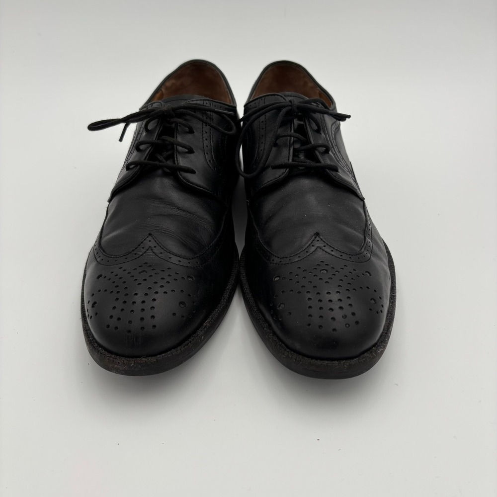 Johnston & Murphy Wingtip Oxford Mens 13M Black Excellent Leather Brogue 20-3351